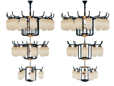 新中式多层吊灯