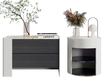 现代床头柜