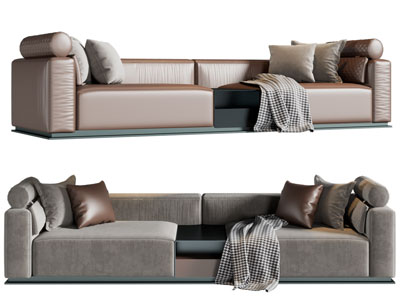 现代双人沙发3d模型 现代双人沙发