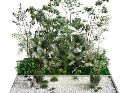 现代花草石子景观园艺小品