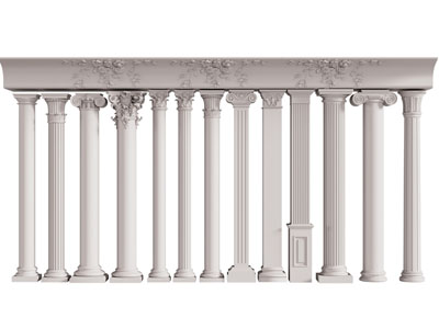 欧式罗马柱子3d模型 欧式罗马柱子