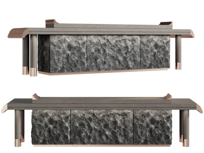 新中式前台接待台