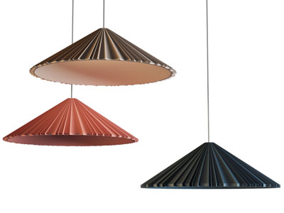 现代褶皱伞状灯罩吊灯