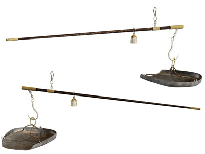 中式秤杆、秤盘、秤砣