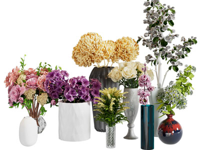 现代花瓶花卉