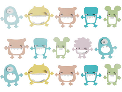 现代卡通墙饰挂件