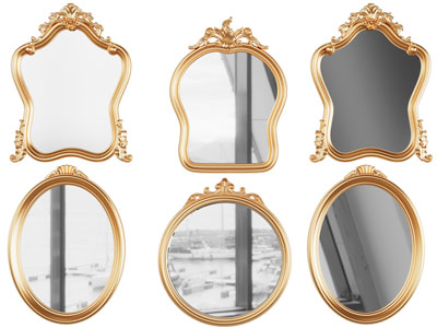 欧式雕花镜框装饰镜子挂件