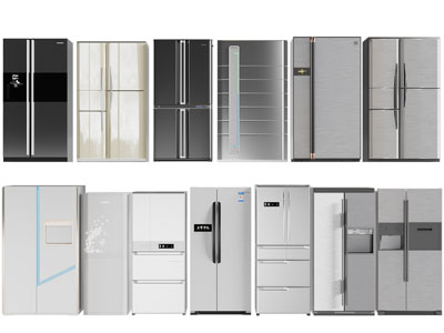 现代双开门电冰箱