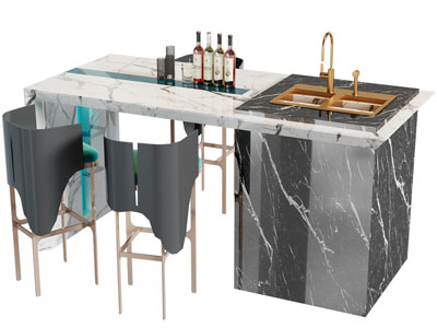 现代轻奢吧台吧椅