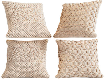 现代编织方形靠垫抱枕