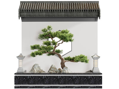 新中式景观墙、园艺小品