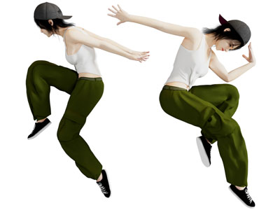 现代跳舞的女孩