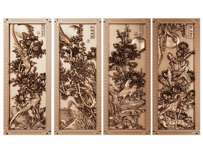 新中式浮雕、装饰挂画