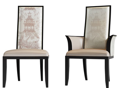 新中式扶手椅、休闲椅子