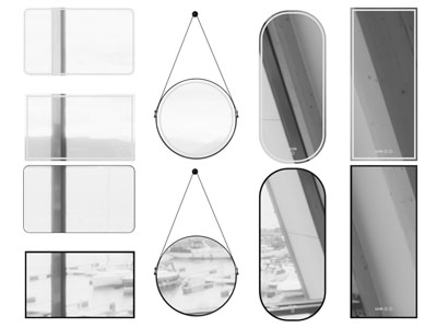 现代装饰镜子、墙饰挂件