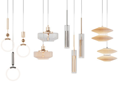 现代垂线吊灯