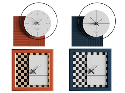 现代钟表墙饰挂件3d模型 现代钟表墙饰挂件