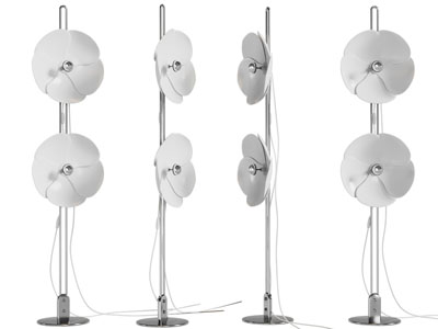 现代花朵灯罩的落地灯