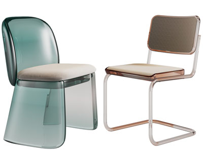 现代透明休闲椅子、餐椅