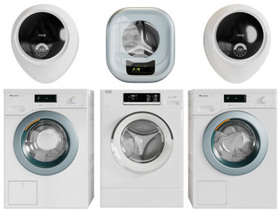 现代壁挂式迷你洗衣机、滚筒洗衣机