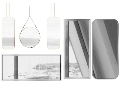 现代装饰镜子、墙饰挂件