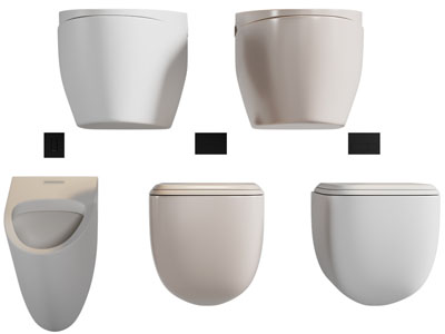 现代陶瓷马桶、小便池