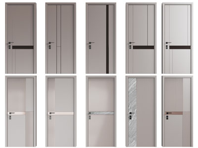 现代单扇平开门