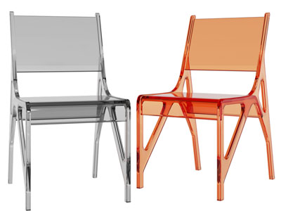 现代亚克力彩色休闲椅子