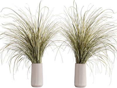 现代条纹陶瓷花瓶花卉