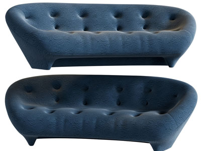 现代布艺多人沙发