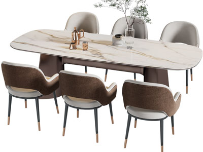 现代休闲椅子、边几