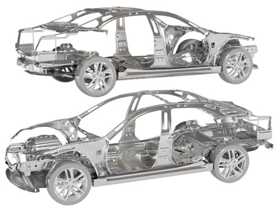现代汽车轿车框架、车架