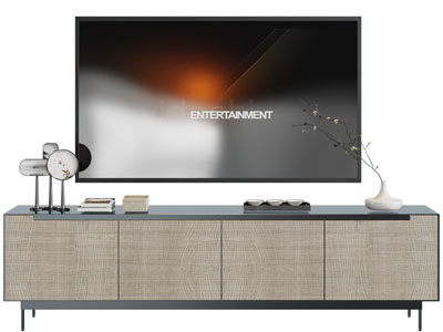 新中式电视柜、电视机