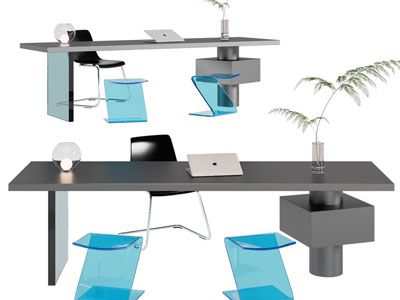 现代书桌椅组合