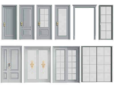 美式实木单扇、子母平开门、推拉门