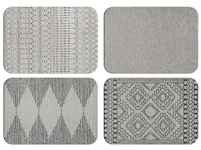 现代长方形圆角地毯