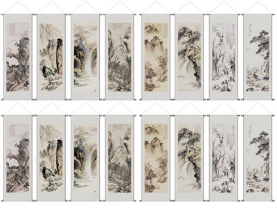 新中式山水装饰挂画