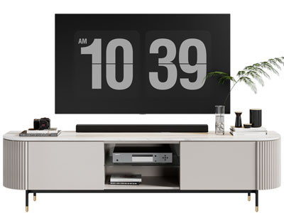 现代电视柜、电视机