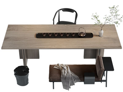 新中式实木茶桌椅组合