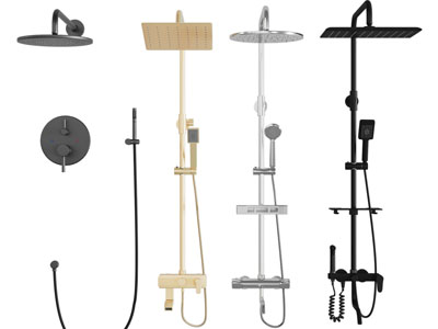 现代不锈钢淋浴花洒