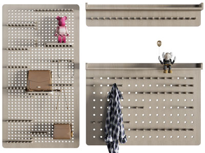 现代墙面洞洞收纳置物架