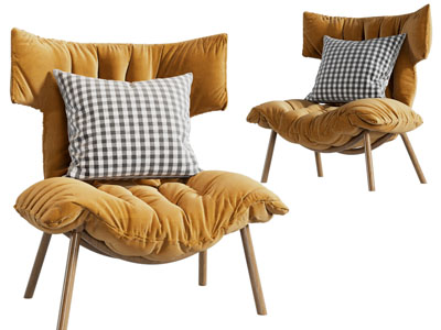 北欧布艺休闲椅子