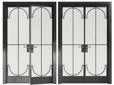 现代双扇平开门