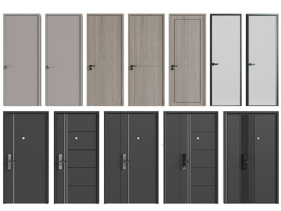 现代单扇、子母平开门