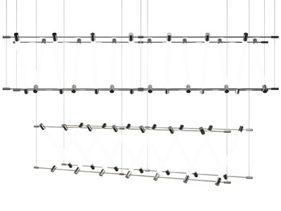 现代金属杆吊灯