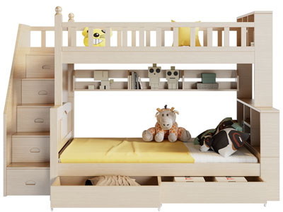 现代实木儿童上下床