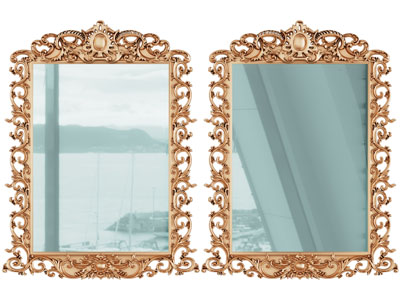 欧式雕花边框装饰镜子、墙饰挂件