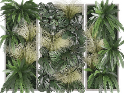 现代长方形装饰植物挂画