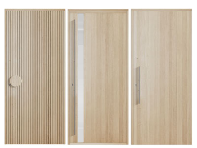 现代实木单扇平开门