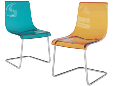 现代彩色亚克力休闲椅子